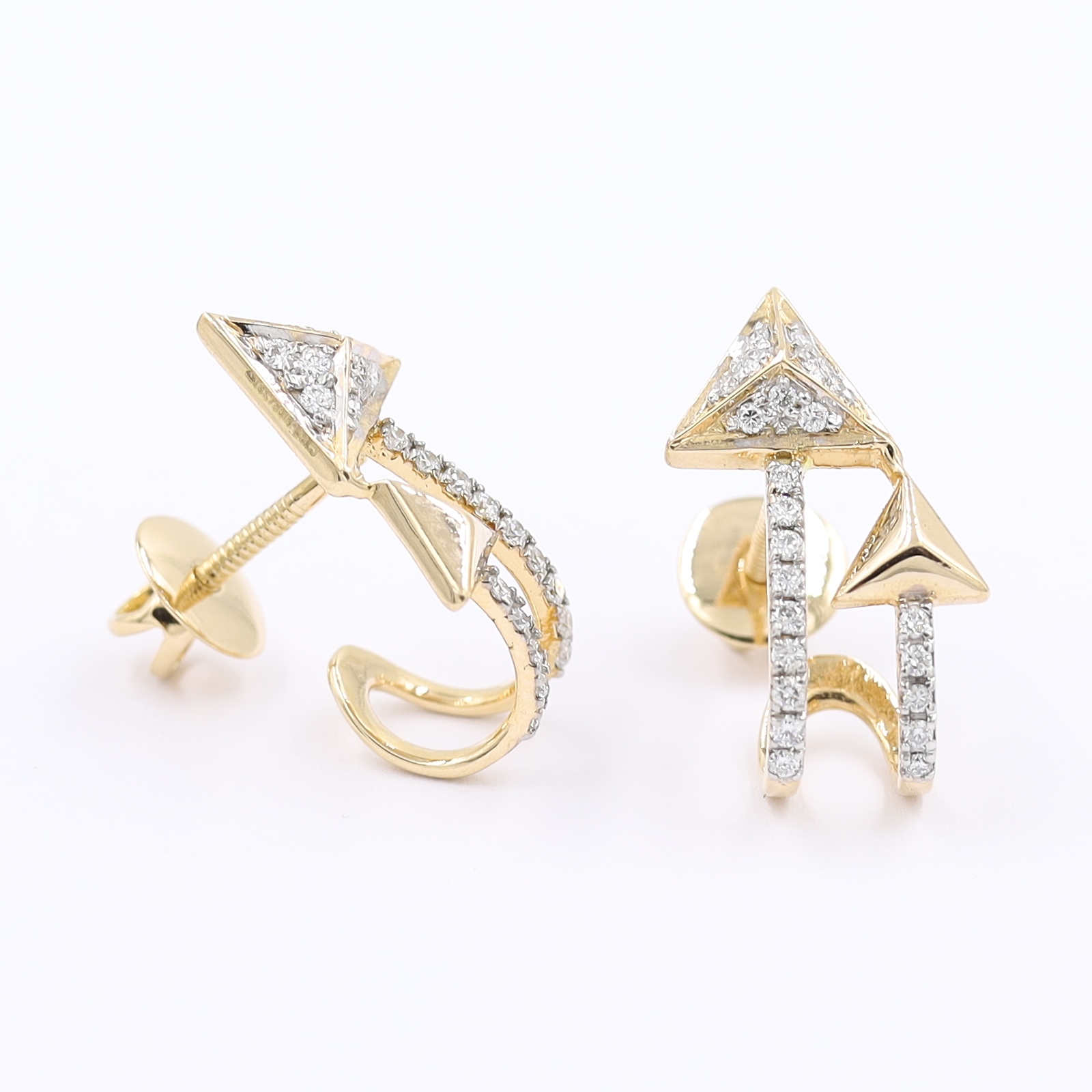 Surreal Rose Gold Diamond Earrings