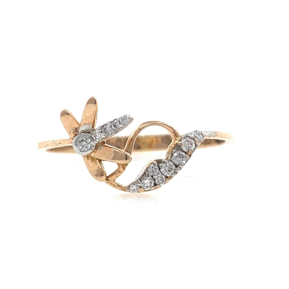 18kt / 750 rose gold Diamond Ring for Ladies 9LR212