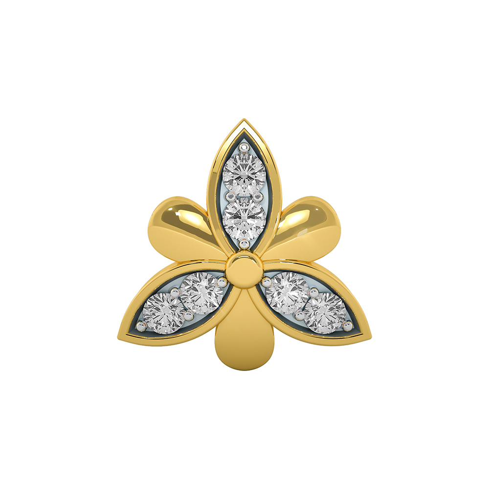 Trangle floral nosepin