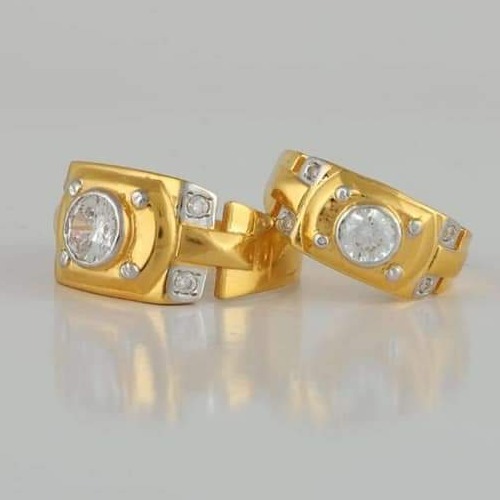22 Carat gold Single stone fancy couple ring RING RH_CR157