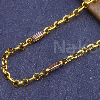 22KT Mens Gold Stylish Chain MCH880