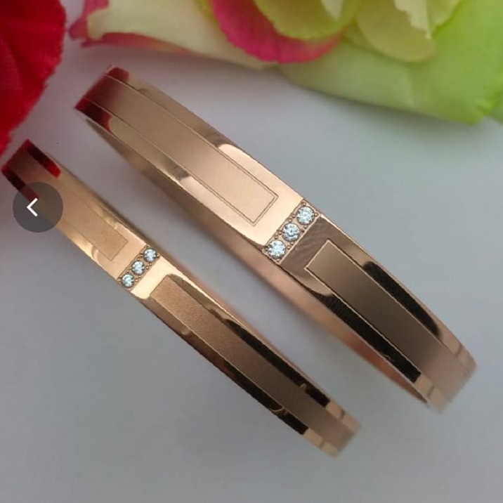 20 carat rose gold couple bracelet RH-CB405