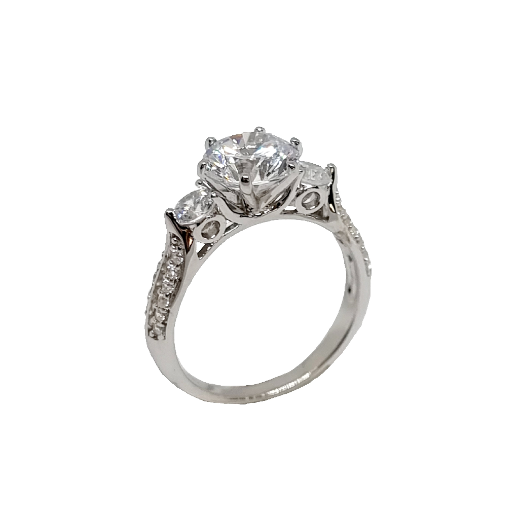 Beautiful Diamonds Proposal Ring In 925 Sterling Silver MGA -LRS4803