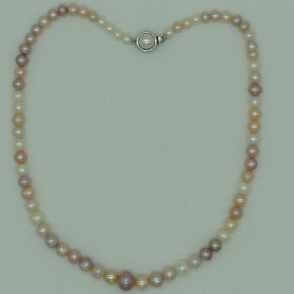 Freshwater round graded shaded 1 lines pearls full set jpp1041