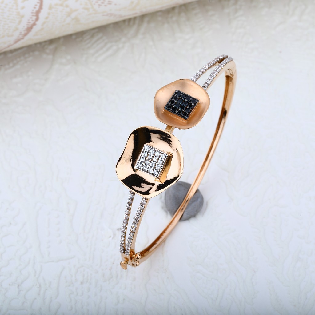 Ladies Rose Gold Diamond 18K Bracelet-RLKB45