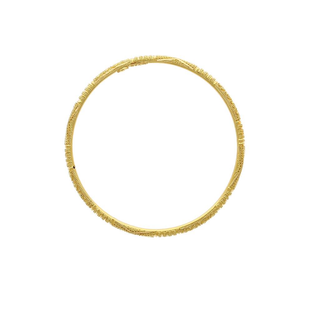 Alluring filigree gold bangles design