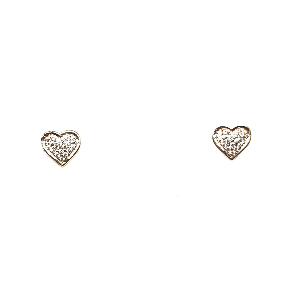 18K Rose Gold Heart  Shape Earrings MGA - BTG0218