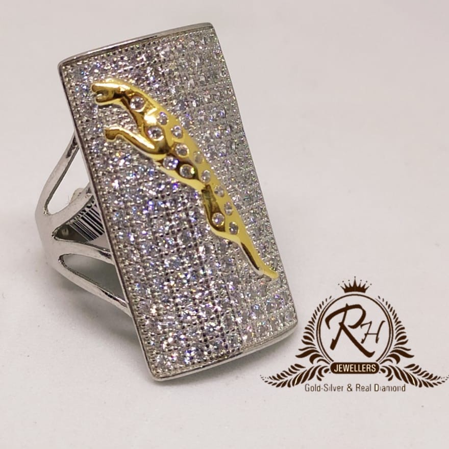 Bloomingdale's Black & White Diamond Jaguar Ring in 14K Yellow Gold, 2.0  ct. t.w. - 100% Exclusive | Bloomingdale's