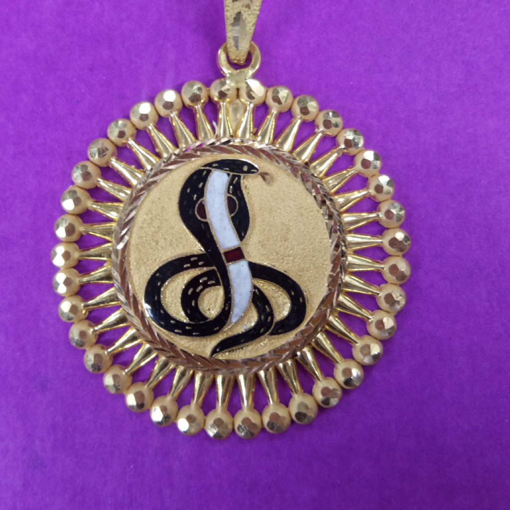 916 Fancy Gold Mina Goga maharaj pendant