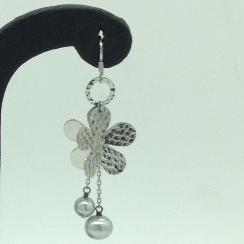 Pearl Silver Ear Hangings JER0087