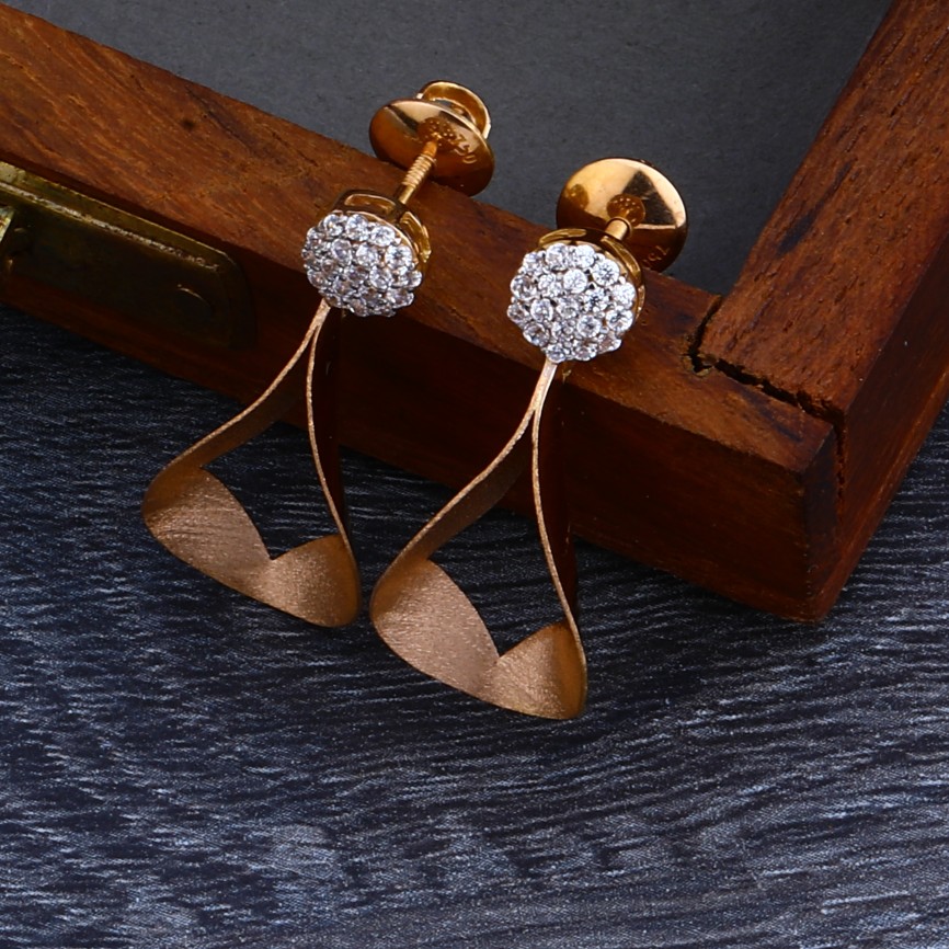 18KT Rose Gold Cz Delicate Necklace Set RN111