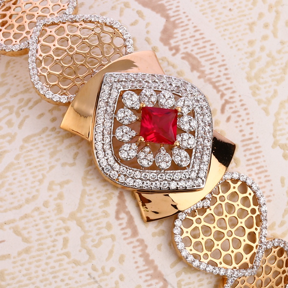 750 Rose Gold Fancy Hallmark Women's Kada RLKB176