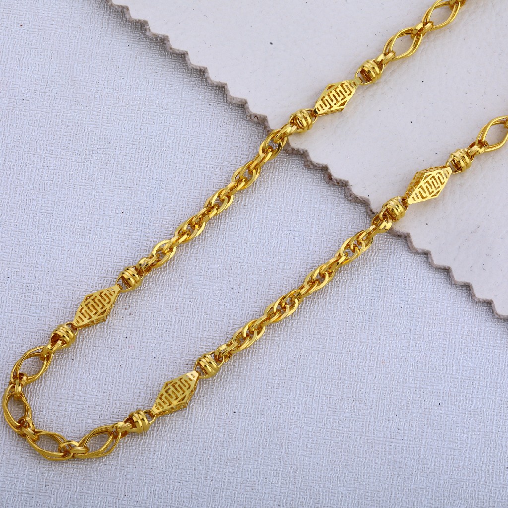 Buy quality 916 Gold Men's Fancy Hallmark Chain MCH524 in Ahmedabad