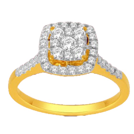 18 K GOLD REAL DIAMOND RING