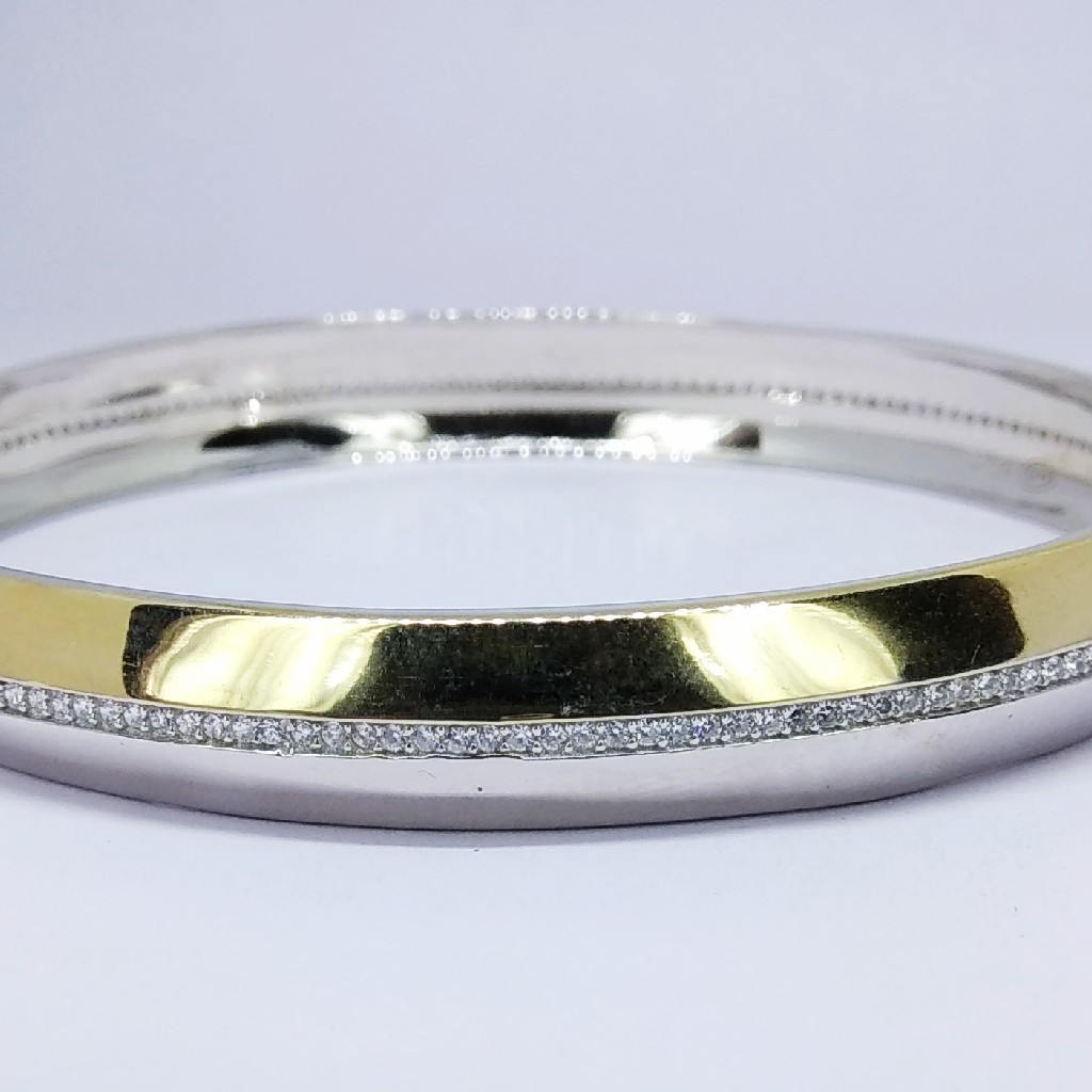 92.5 sterling silver cz men kada ml-21