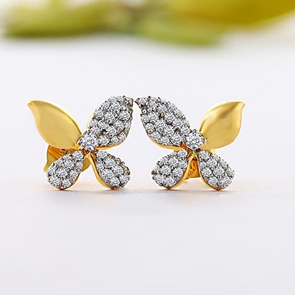 22 ct gold butterfly earrings