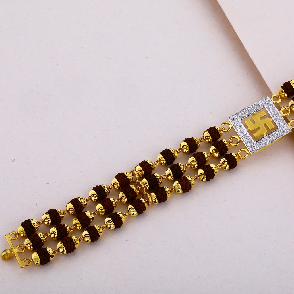 916 Rudraksha Gold Bracelet-MRB04