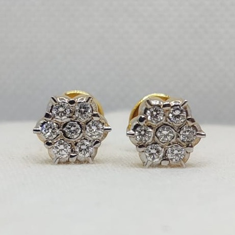 18K Gold Diamond Earrings
