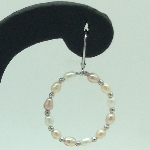 Pearl Silver Ear Hangings JER0102