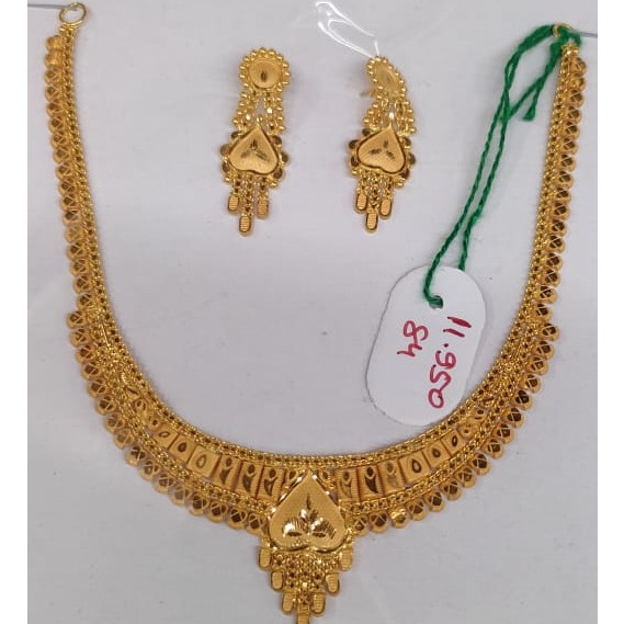 22 carat gold ladies necklace set RH-LC908
