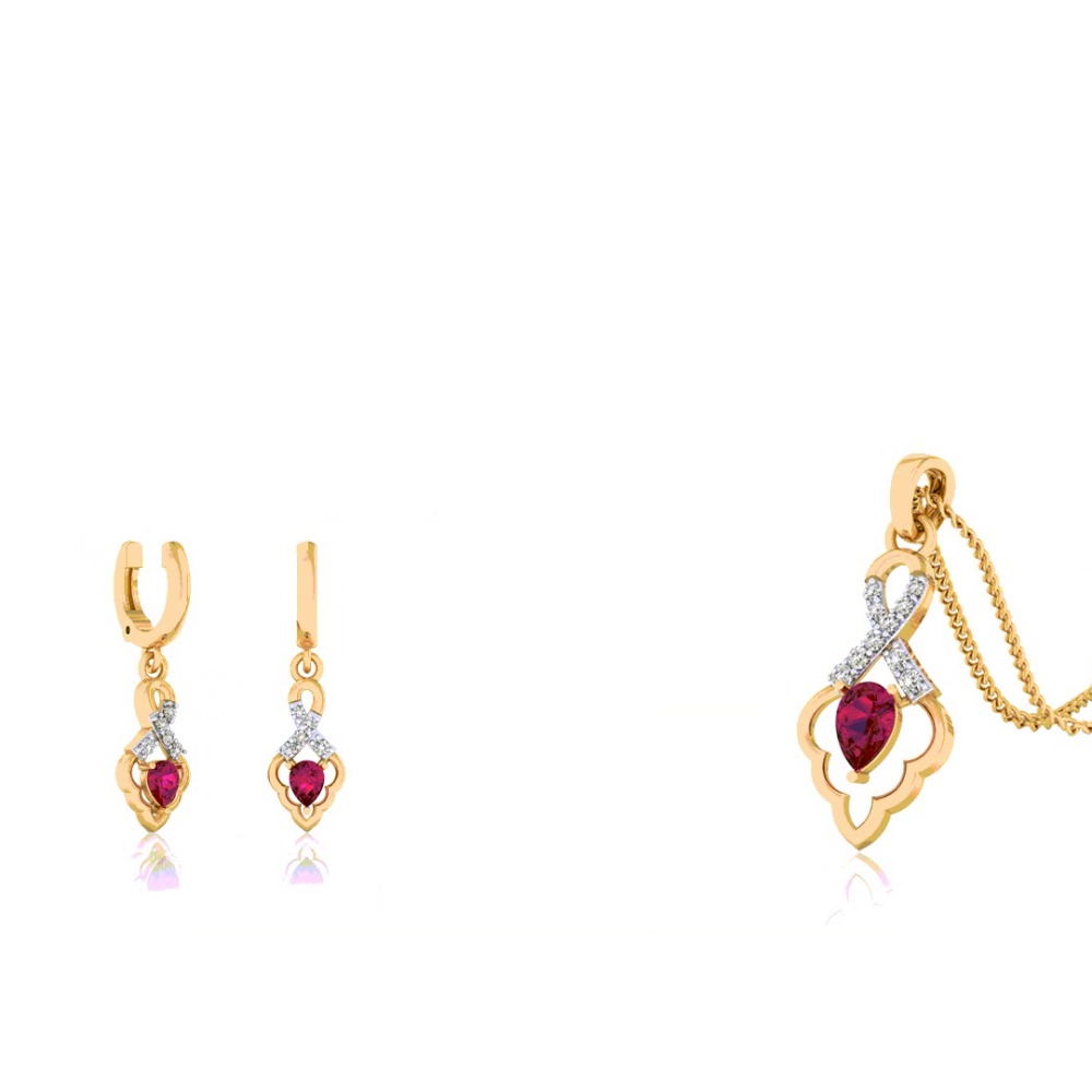 Color stone pendant set | Jewelxy - 185162