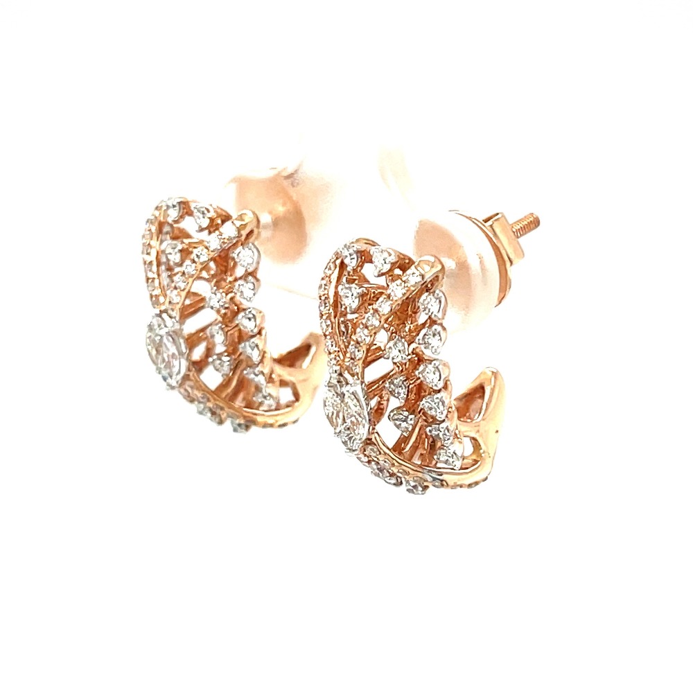 Special Occasion Diamond Hoop Stud Earring by Royale Diamonds