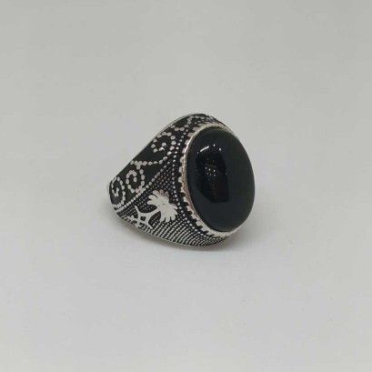 925 sterling silver black ston oxides gets ring