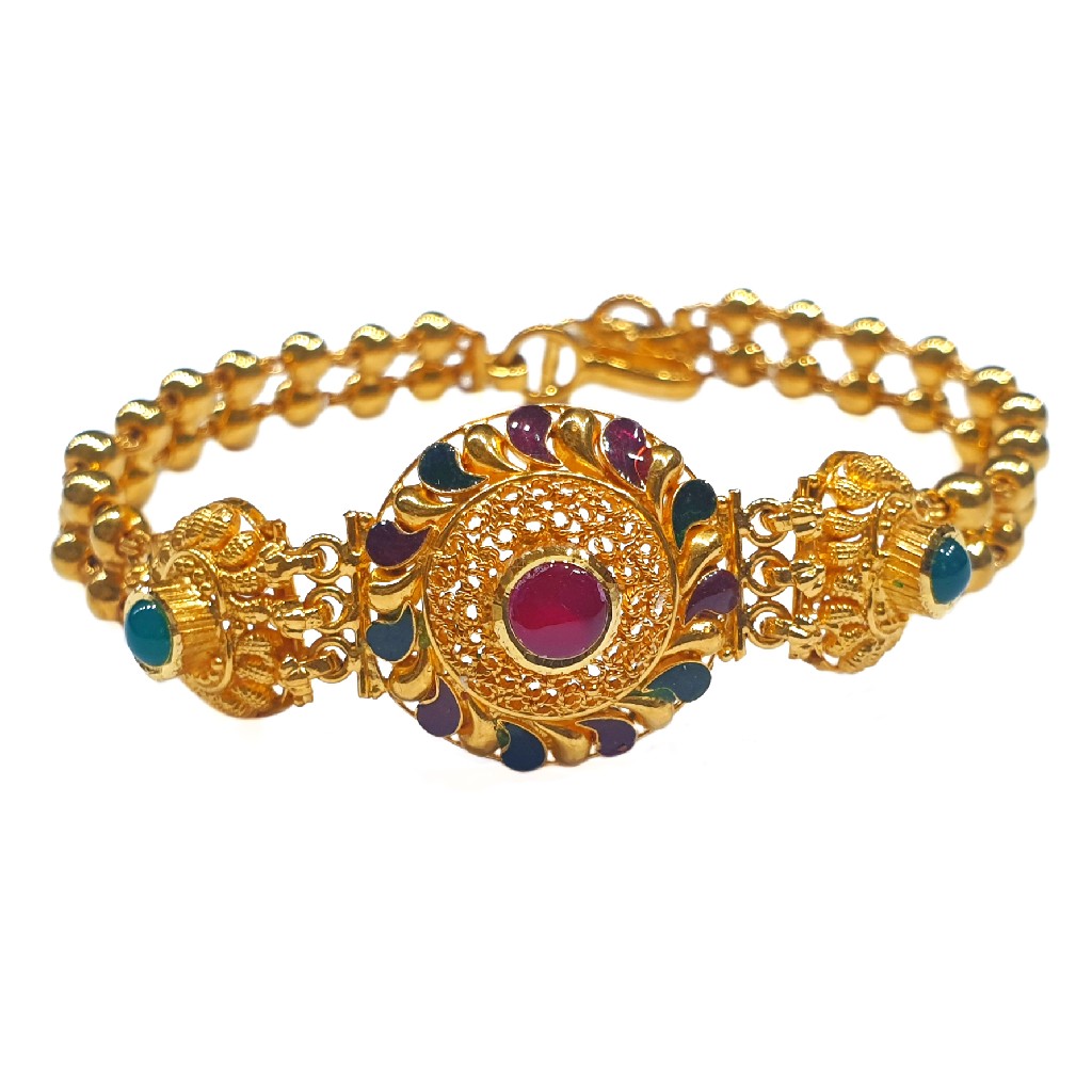 22k gold antique bracelet mga - gb004
