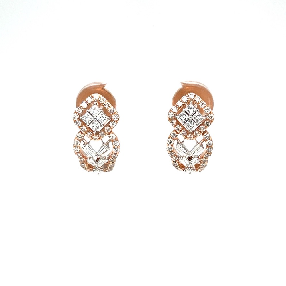 Laila diamond half hoop earrings by royale diamonds