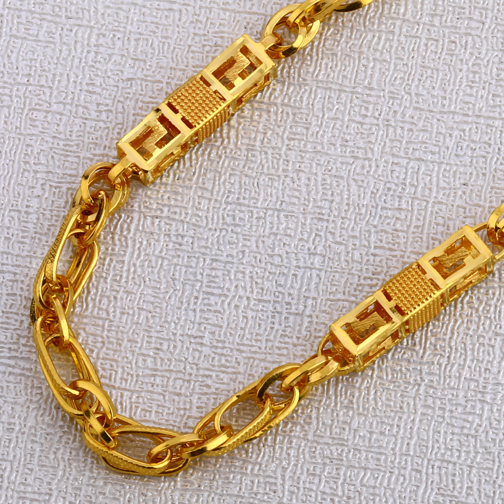 916 Gold Mens Plain Classic Choco Chain MCH414