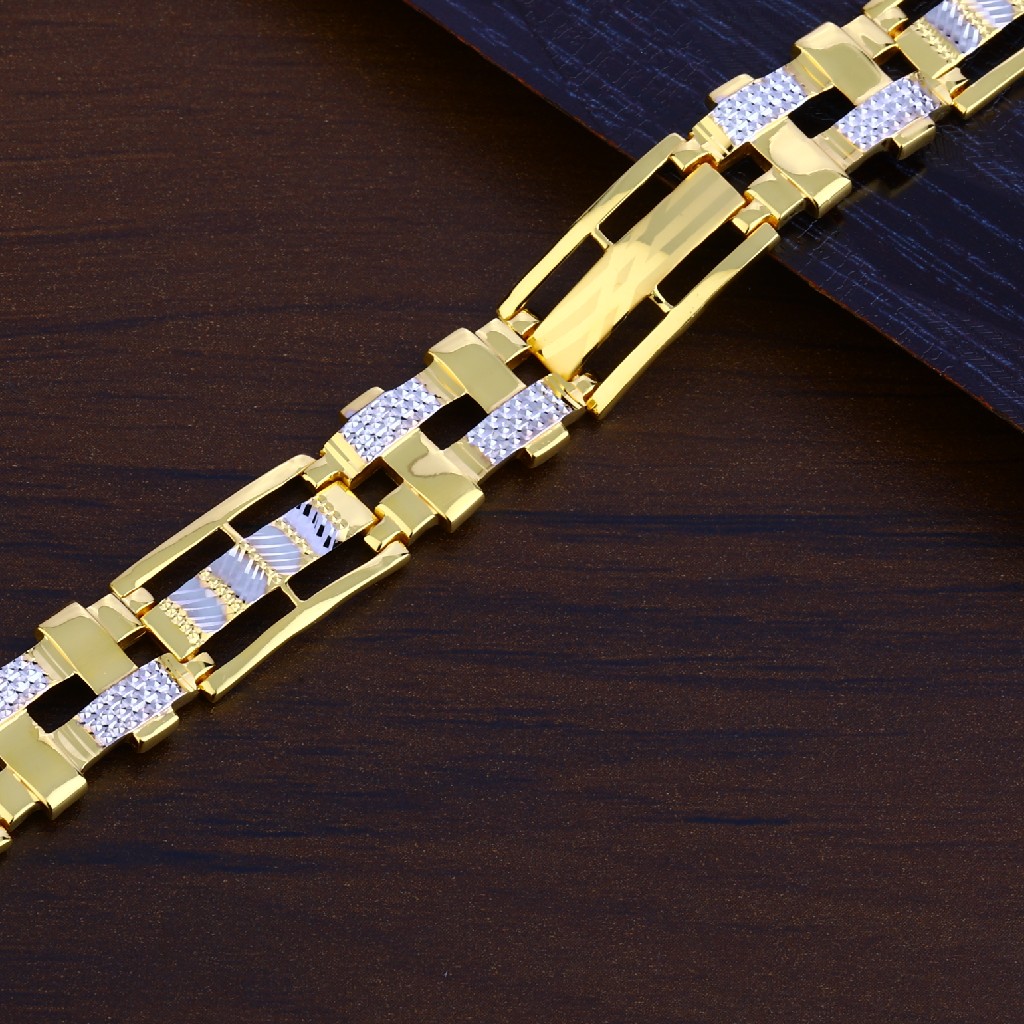 Mens Fancy Gold Bracelet-MPB123