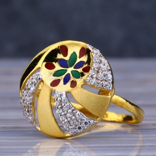 Buy quality 18K Gold Cz ladies Fancy ring in Ahmedabad