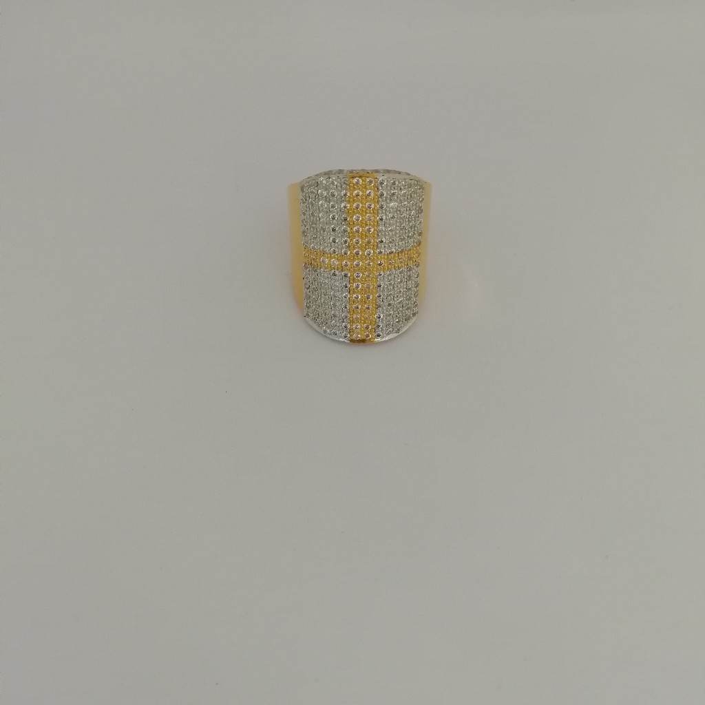 916 gold dimond Gents ring