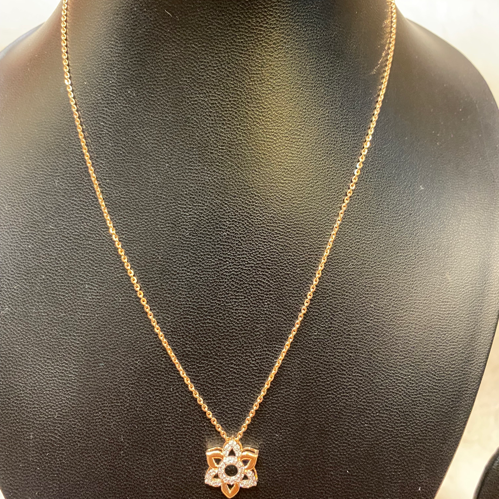 rose gold Lotus necklace