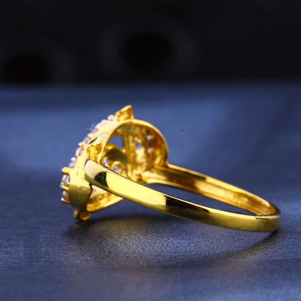 22KT Gold  CZ Diamond Fancy Ladies  Ring LR595
