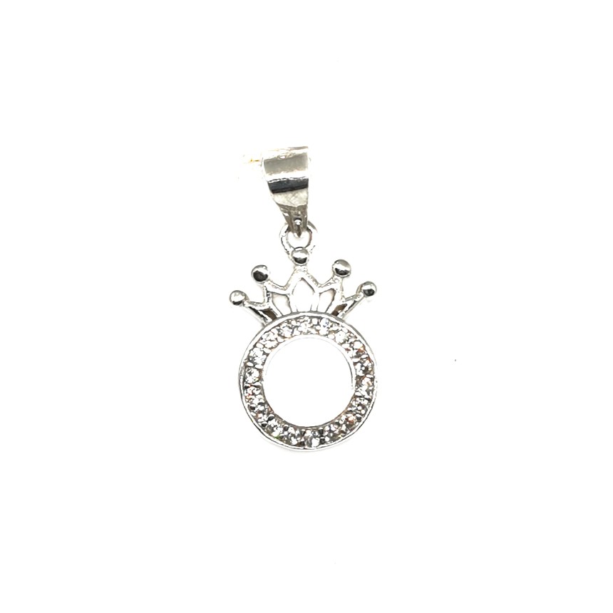 925 Sterling Silver Round Shape Queen Pendant MGA - PDS0101