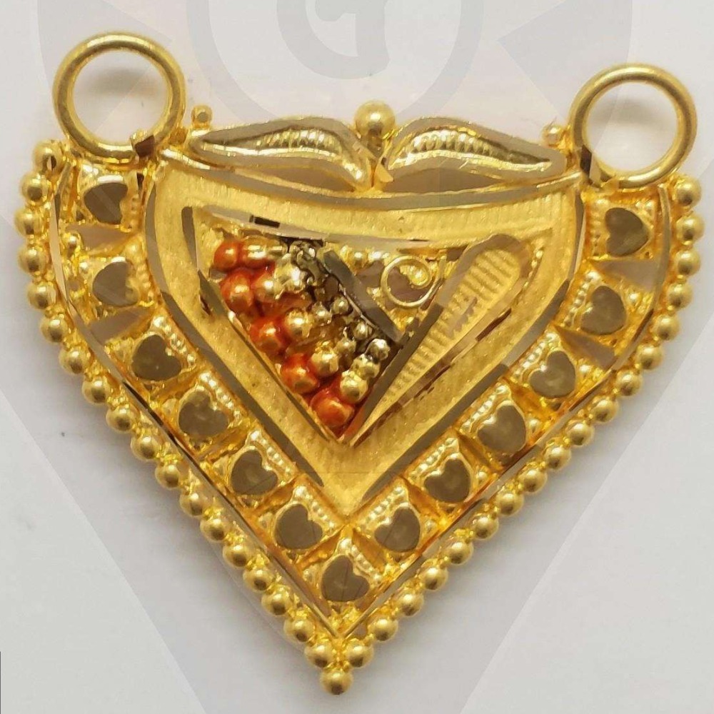 22k gold unique design mangalsutra pendant