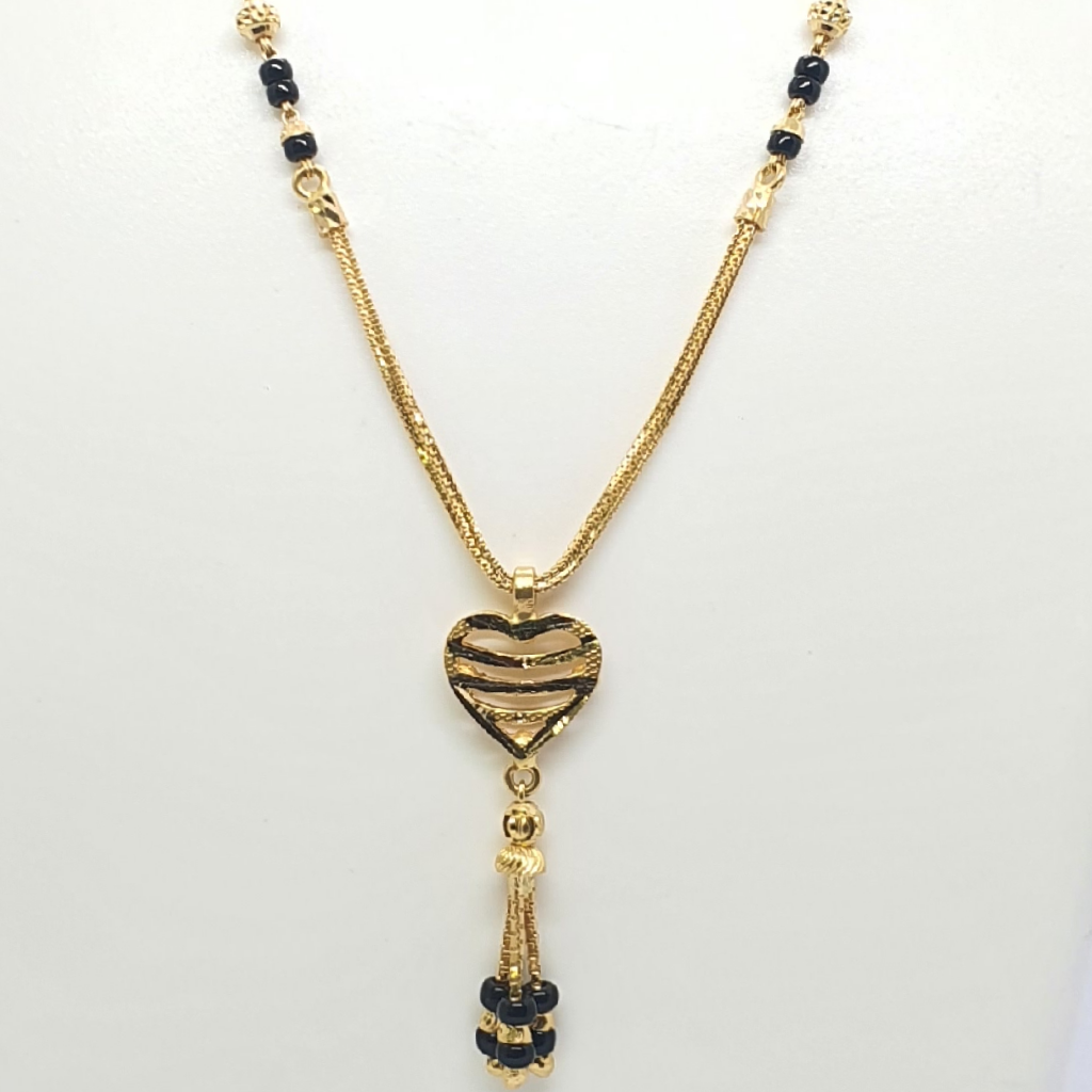 Gold 91.6 Heart Shape Mangalsutra