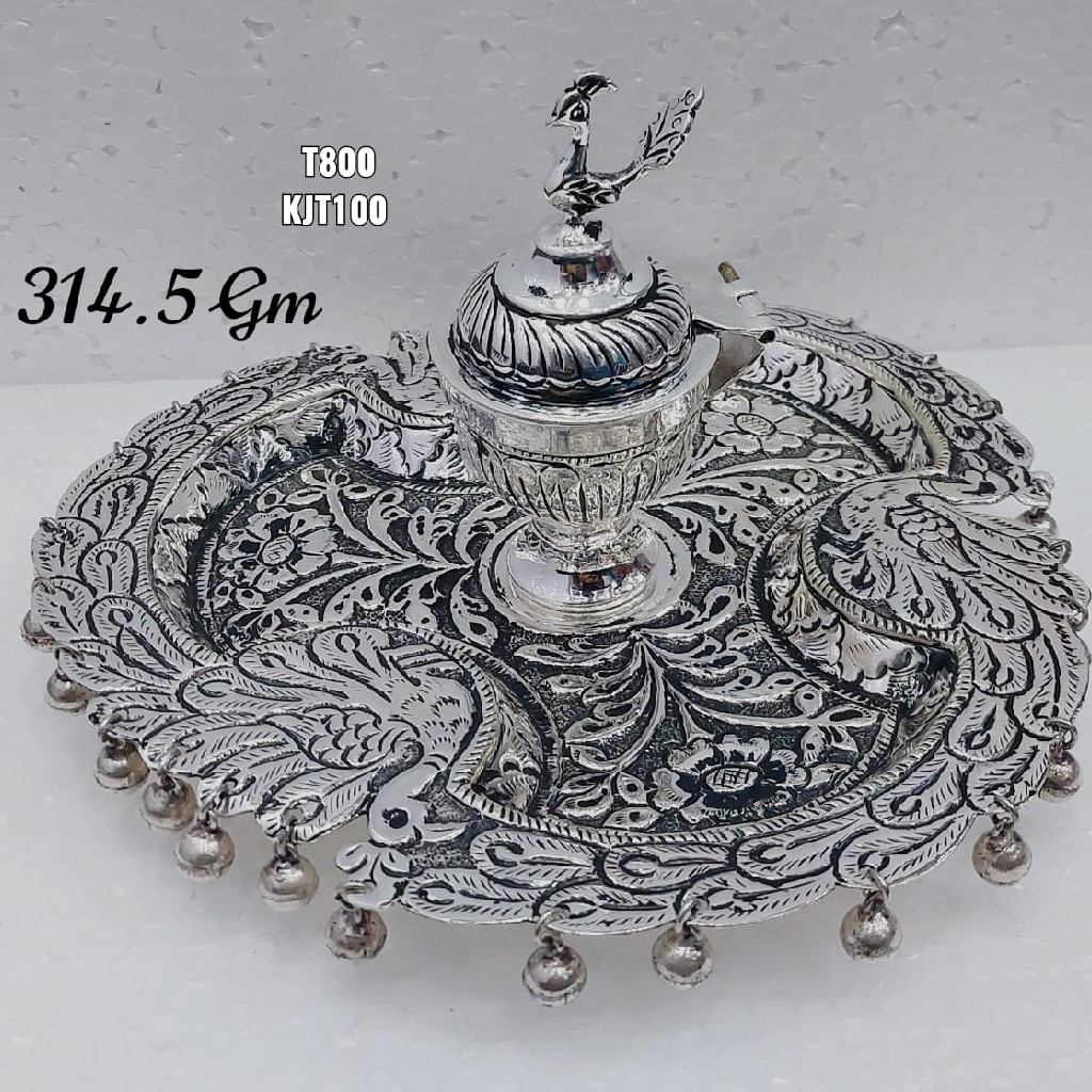 金工 光雲 福古槌 ガラスケース付　SILVER.P Buy quality SILVER UNIQUE PEACOCK KANKAVATI in Ahmedabad