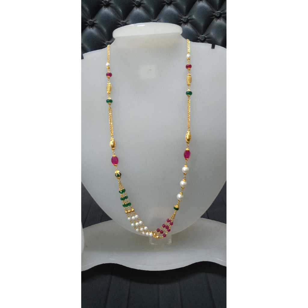 22KT Gold Fancy Colorful Bridal Mala