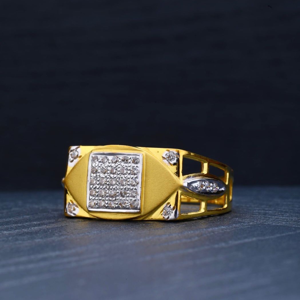 22K Gold Eye Design Ring For Men