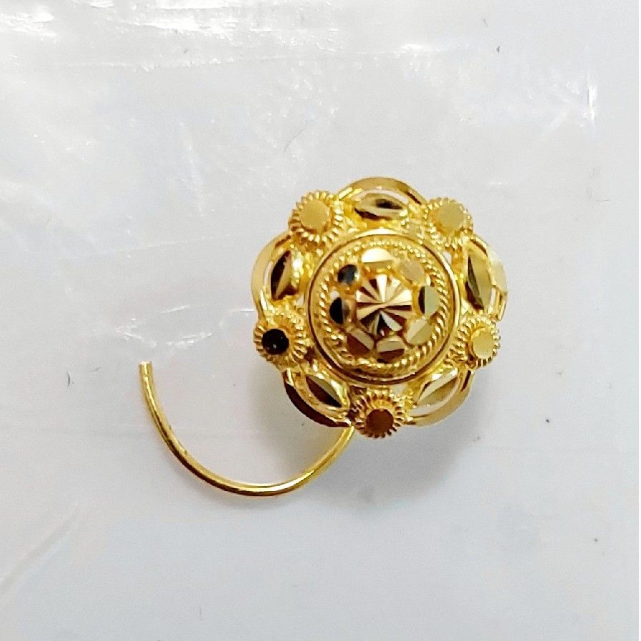 18k gold modern pathani nosepin