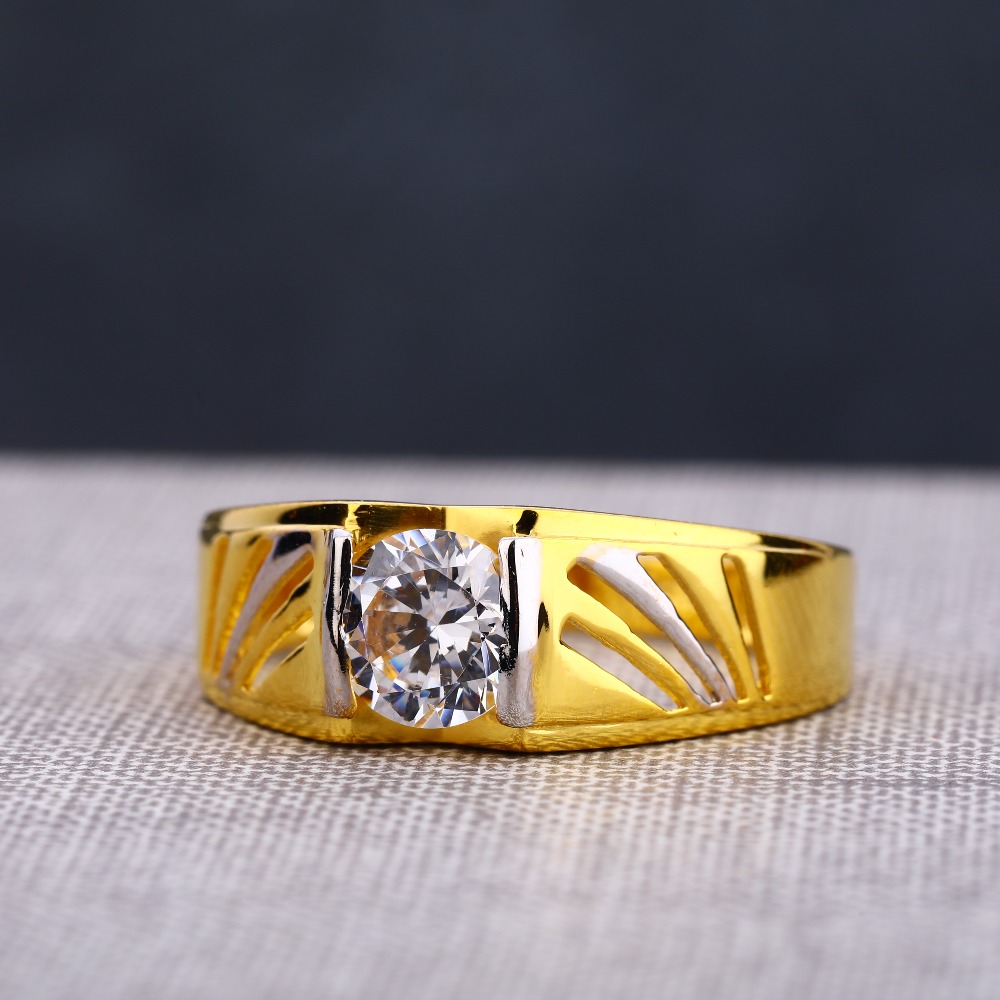 22KT Yellow Gold Striking Abstract Finger Ring