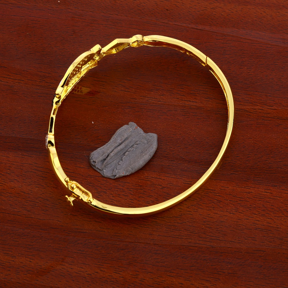 18CT CZ  Ladies Delicate Gold Kada Bracelet LKB171