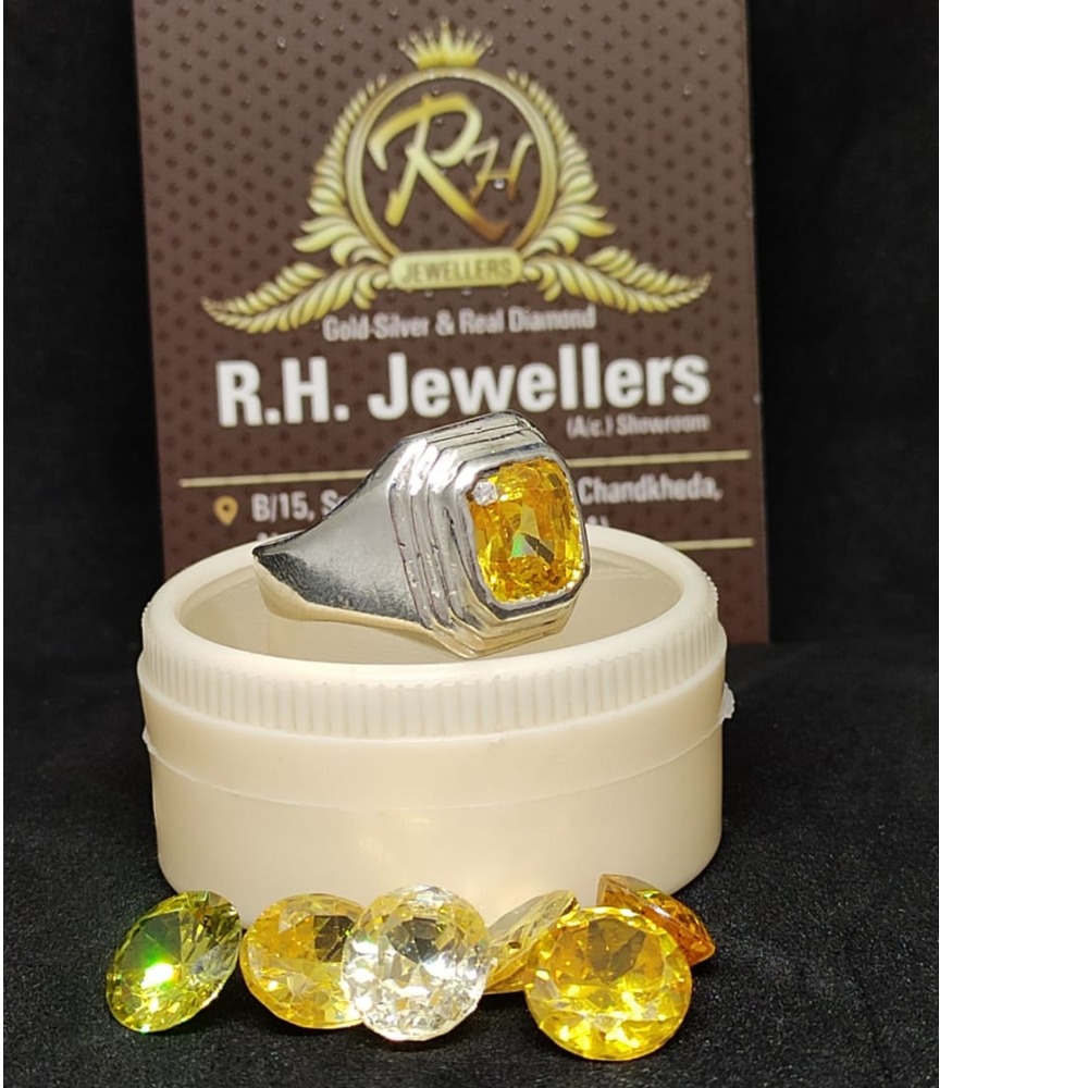 Silver guru stone ring rH-GR105
