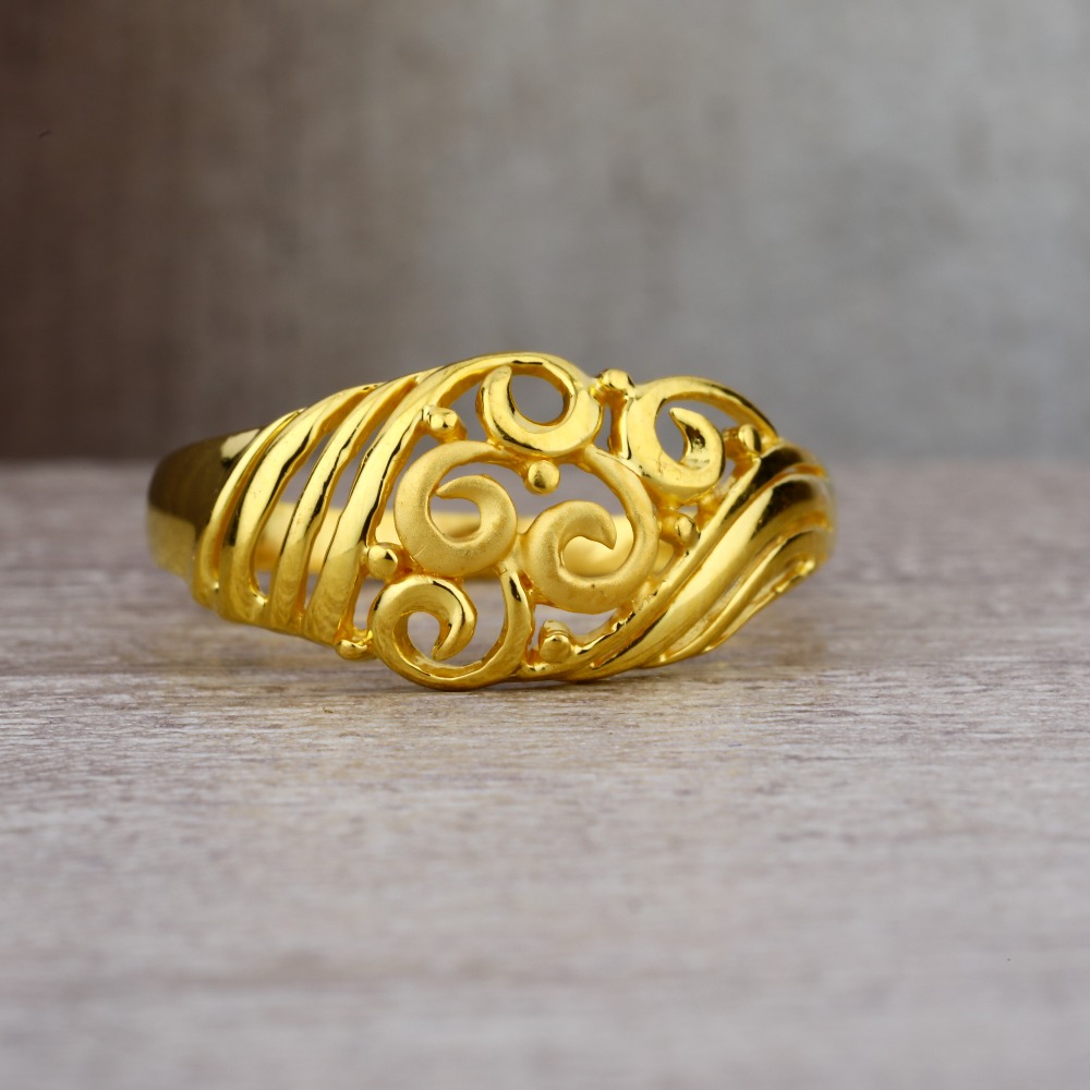 Manufacturer of Ladies 22k gold fancy plain ring -lpr11 | Jewelxy - 150328
