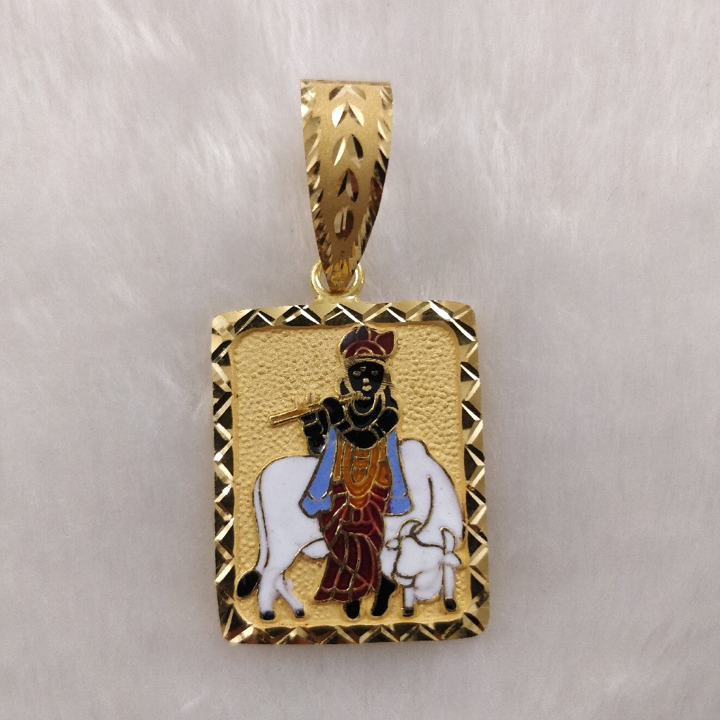 dwarkadhish gold pendant