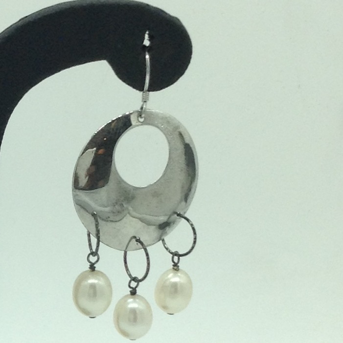 Pearl Silver Ear Hangings JER0108