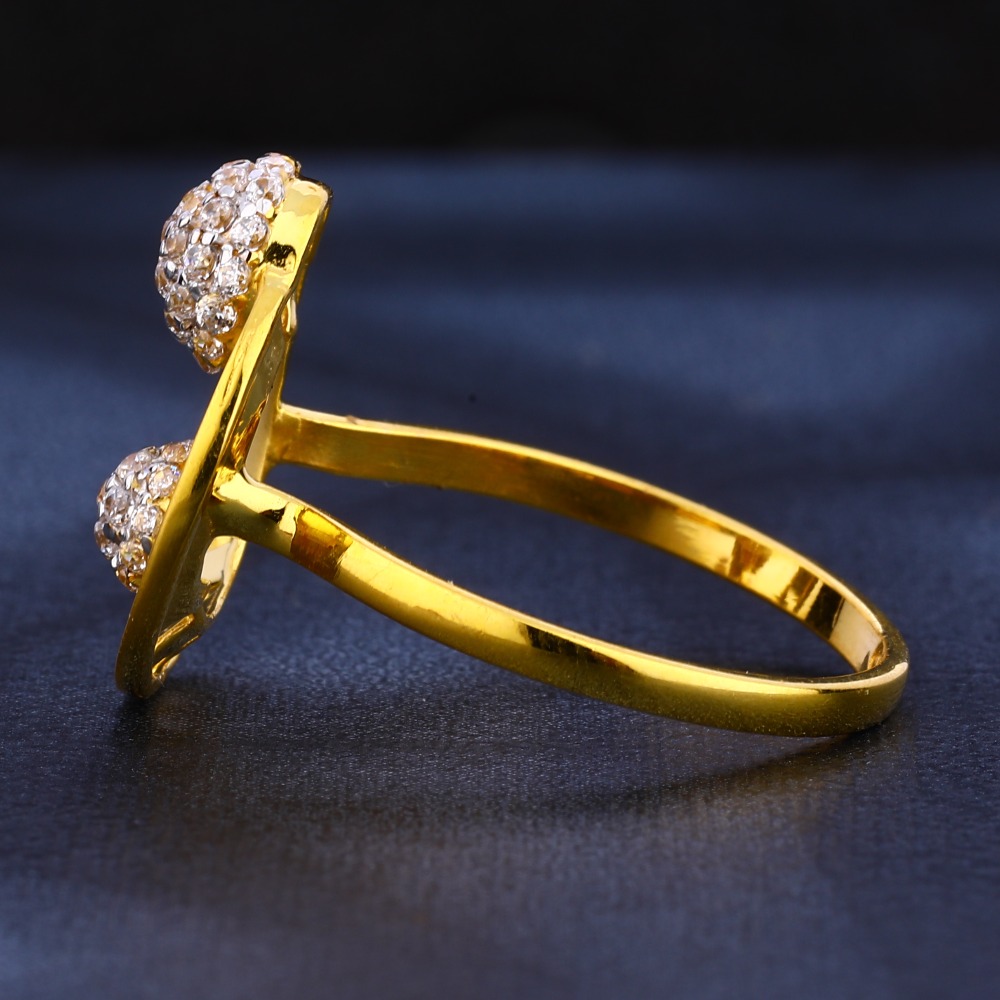 916 Gold CZ Diamond Exclusive Women's Ring LR459