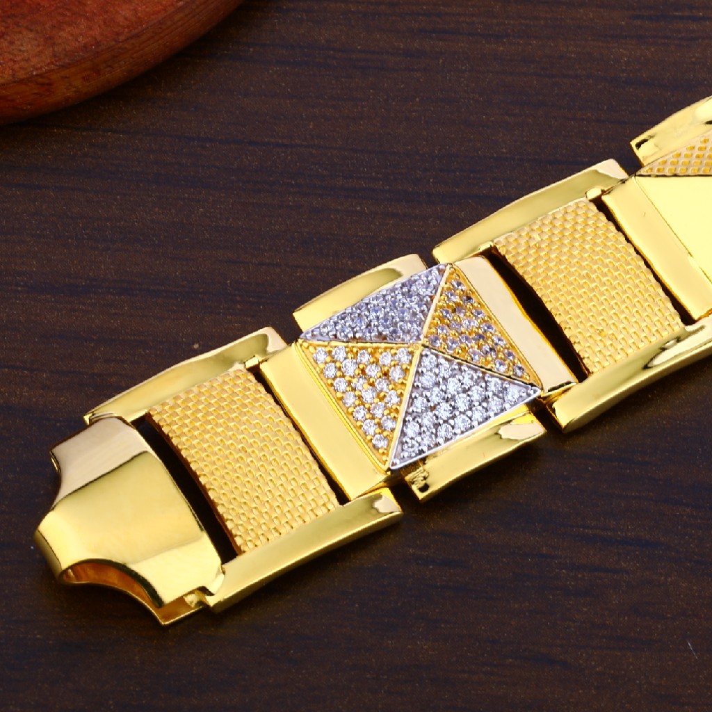 Mens Plain Gold 22K Bracelet-MPB91